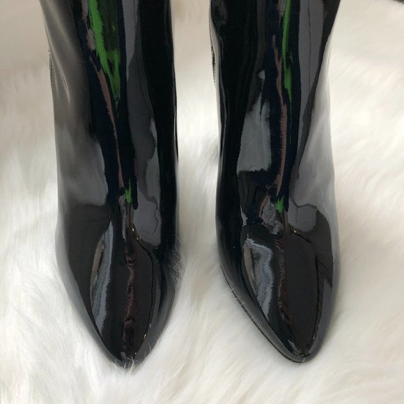 Saint Laurent Black Patent Soixante Vernice Grupy Boots Size 39 - Picture 3 of 12